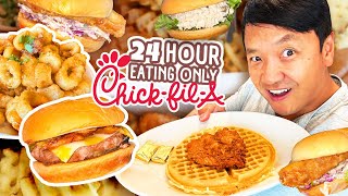 🐔 24 Hour Eating ONLY ChickfilA at quotSecretquot HAWAIIAN amp ORIGINAL ChickfilA Restaurants [upl. by Leind]