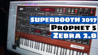 SUPERBOOTH 2017 Uhe REPRO5 amp Zebra 28 Synthesizer Update  SYNTH ANATOMY [upl. by Polak802]