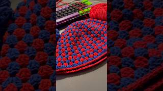 Red and blue bucket hat ❤️💙 crochet yarn crochetbuckethat colorful [upl. by Alboran]