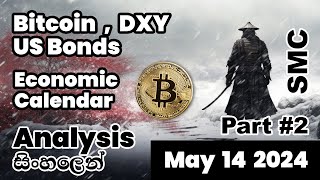 සිංහලෙන් Bitcoin  DXY  Bonds SMC Analysis  Economic Calendar  Part 2 May 14 2024 [upl. by Liddy681]