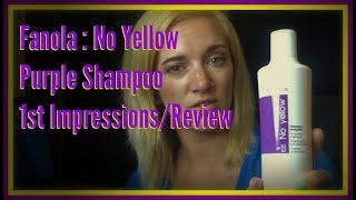 Fanola No Yellow Purple Shampoo  Review and 1st Impressions  Miss Molly [upl. by Jamima]