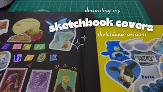 decorate the cover of my sketchbooks with me ❀⋆･  sketchbook series 4 [upl. by Rebba466]