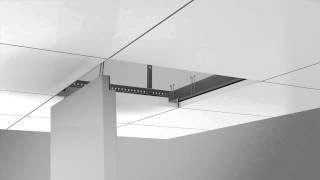 Zehnder heating cooling ceiling system hookon system animation [upl. by Berky990]