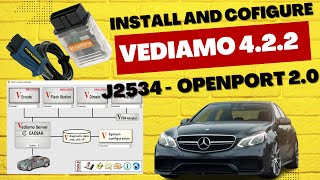 Install and config Vediamo 4 2 2 with Device J2534 Tactrix Openport2 0 [upl. by Yarazed]