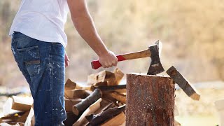 Chopping Wood With Axe  Sound Effect Copyright Free [upl. by Darline]