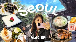 seoul vlog 🇰🇷 hongdae gwangjang market ikseon dong musinsa terrace korean street food EP1 [upl. by Jaco]