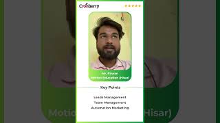 Client Speaks  Motion Education Hisar  CRM amp Marketing Automation Software  Cronberry [upl. by Letsyrhc]