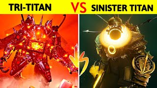 Tri Titan vs Sinister Titan  Skibidi toilet  Who would win in hindi [upl. by Tome]