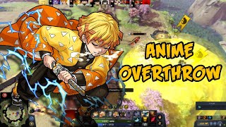 Dota 2 Anime Overthrow Zenitsu Gameplay [upl. by Anatol]