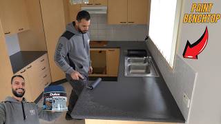 How to paint a kitchen benchtop  countertop  DIY [upl. by Rizas917]