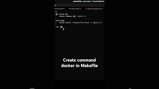 Create command docker in Makefile shorts shortsvideo shortvideo docker dockertutorial nginx [upl. by Ahseiyt455]