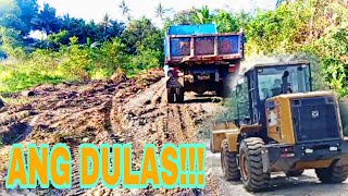 ANG DULAS SA SITE gravel truck quarry hardwork [upl. by Tloc16]