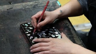 Making MotherofPearl Lacquerware [upl. by Perlie232]