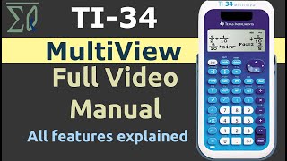 Texas Instruments TI34 Multiview Full Video Manual All features explained with examples [upl. by Edniya896]