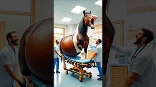 Doctors save a pinto pregnant mare horse mare pregnant veterinary horselover humanity rescue [upl. by Silisav]