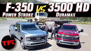 New HD RECORD 2023 Ford F350 vs 2024 Chevy Silverado 3500HD on the Worlds Toughest Towing Test [upl. by Shaikh]