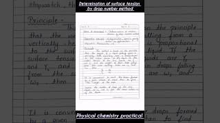 Determination of surface tension by drop number method  Physical Chemistry Practical assignment [upl. by Jaco]