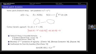 Emeric Roulley Part 1 Vortex patch motion in bounded domains [upl. by Suoivart]