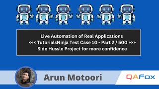 Live Automation of Real Projects using Selenium Java  Part 11 TCRF010 [upl. by Souza]