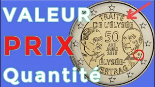 QUEL est le PRIX dune 2 EURO FRANCE 2013 Le Traité de lElyseée [upl. by Lanevuj]