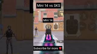 🤯🤯MINI 14 VS SKS DAMAGE COMPARISON 😈😈bgmi pubgmobile youtubeshorts shorts gaminguday [upl. by Gabbi167]