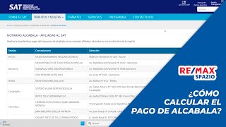 TUTORIAL ¿CÓMO CALCULAR EL IMPUESTO DE ALCABALA  REMAXSPAZIO [upl. by Darla]