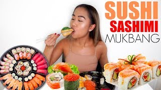 SUSHI amp SASHIMI MUKBANG  THERESATRENDS [upl. by Nerak]