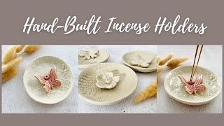 HandBuilt Incense Holders Handbuilding Pottery Tutorial [upl. by Lauber]