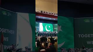 Pakistani national anthem at Pakistan association Dubai on Pakistan independence Day 2024 [upl. by Yanahc396]