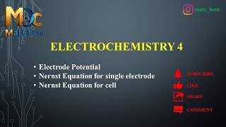 electrochemistry3 standardelectrodepotential nernstequation cell battery KTUS1S2Chemistry [upl. by Rhynd]