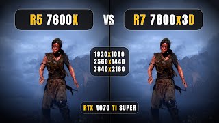 AMD Ryzen 5 7600x vs Ryzen 7 7800x3D  1080p 1440p 4K  How Big is the Difference [upl. by Siraf]