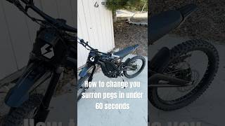 How to install Surron and Talaria foot pegs surron bike dirtbike electricbike talaria ebike [upl. by Nahshun742]