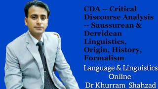 CDA  Critical Discourse Analysis  Saussurean amp Derridean Linguistics Origin History Formalism [upl. by Ezmeralda]