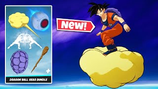 New DRAGON BALL GEAR Bundle Gameplay in Fortnite  NIMBUS CLOUD amp SPACE POD Gliders [upl. by Mharba]