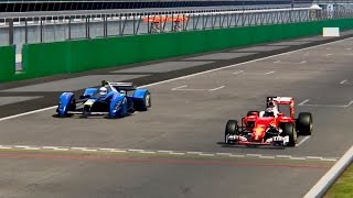 Assetto Corsa  Ferrari F1 2016 vs Red Bull X2010 [upl. by Hamforrd]