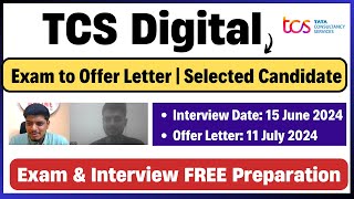 🔥TCS Digital Exam to Offer Letter Journey 2024  Selected Candidate Experience  Ashutosh Selected [upl. by Meeki]