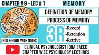 What is Memory in Psychology  Process of Memory In Psychology  Clinical Psychologist Iqra Saeed [upl. by Therese]