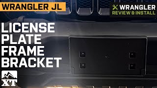 Jeep Wrangler JL License Plate Frame Bracket Front Bumper Review amp Install [upl. by Windy915]