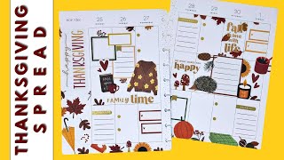 PLAN WITH ME  THANKSGIVING WEEK SPREAD  HAPPY PLANNER [upl. by Eatnom]