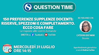 150 preferenze supplenze docenti riserve spezzoni e completamento Ecco cosa fare [upl. by Annunciata]