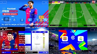 Efootball pes 2025 ppsspp New Update all teams New Kits 2425 Camera PS5 [upl. by Dnalerb]