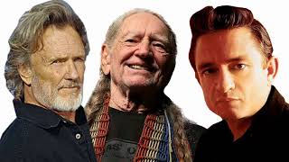 Johnny Cash Kris Kristofferson Willie Nelson Greatest Hits [upl. by Ellerihs139]