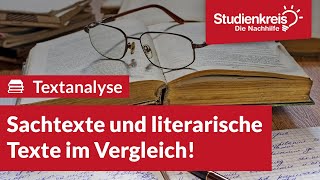 Sachtexte und literarische Texte im Vergleich  Deutsch verstehen mit dem Studienkreis [upl. by Cleavland]