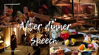 Must watch After dinner speech tips in under 1 minute [upl. by Broderick]