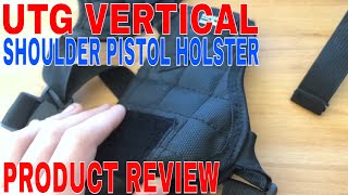 ✅ How To use UTG Under The Gun Vertical Shoulder Pistol Holster Review [upl. by Menell]