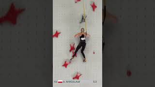 Meet Ola Miroslaw the fastest female speed climber in the world  🔥🤯 [upl. by Shanon]