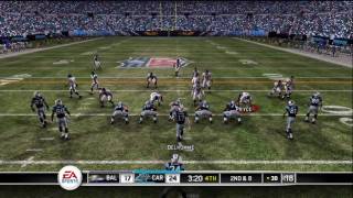 Madden 10 Gameplay Panthers Vs Ravens [upl. by Sibyl62]