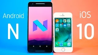 Android N vs iOS 10 betas comparativa en español [upl. by Labina]