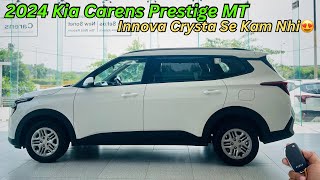 New Kia Carens Prestige Manual Full Detailed Review ✅ Price amp Features❤️Better Than Gravity Edition [upl. by Htebsil]