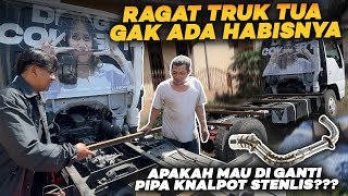 RENCANA GANTI KNALPOT STENLIS MAHAL GAK YA Truk Tua Kebengkel Lagi Sebelum Keluar Karoseri [upl. by Donoghue]